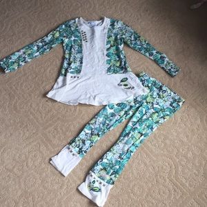 Girls matching dress and leggings